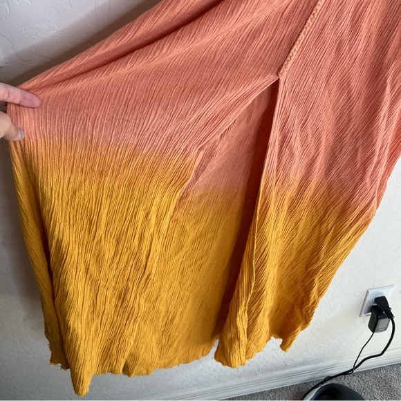 Z&L EUROPE Deep V-Neck Tassel Rope Belt Ombre Maxi Dress / Swim Cover Up - Picture 7 of 10